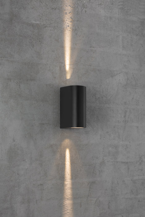 Nordlux Asbol dobbel vegglampe matt svart